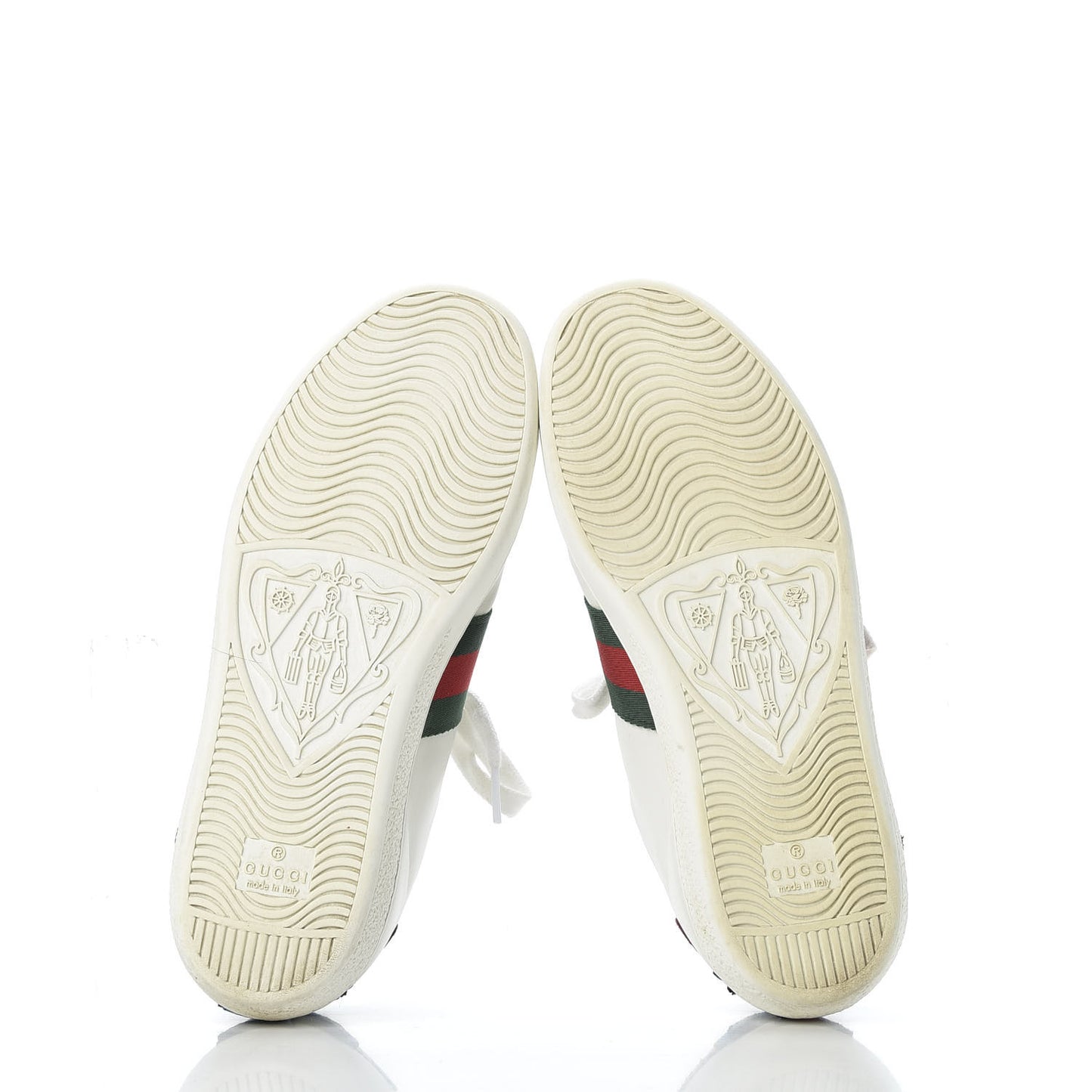 Calfskin Web Floral Embroidered Ace Sneakers 36 White