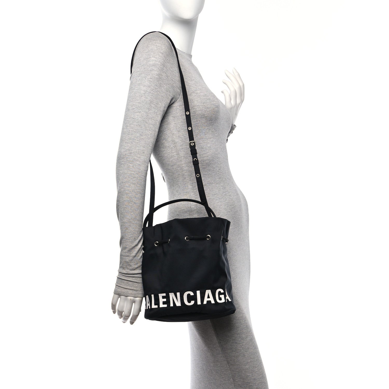 Balenciaga Recycled Sport Nylon Logo Embroidered Small Wheel