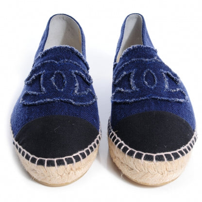 Chanel Denim Canvas Espadrilles 42 Blue Noir 2 of 7