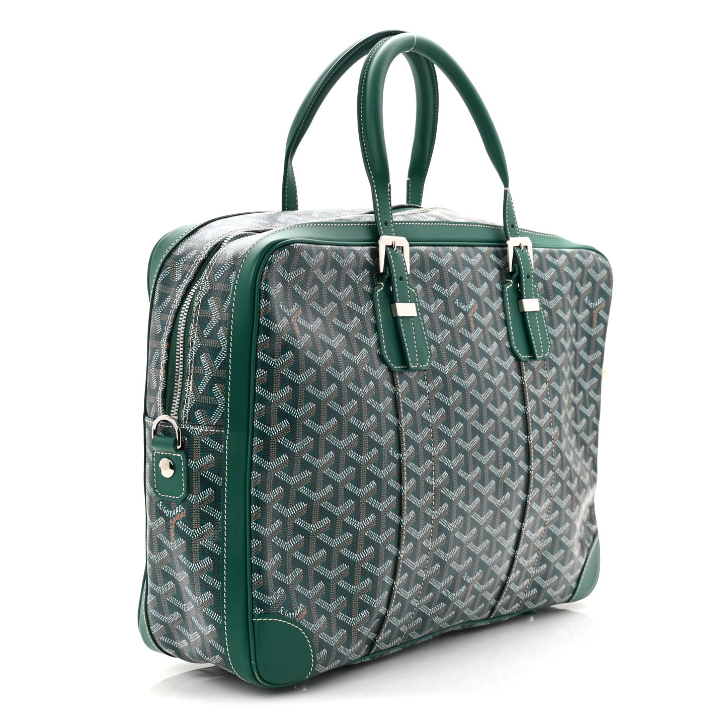 Goyardine Ambassade MM Briefcase Green
