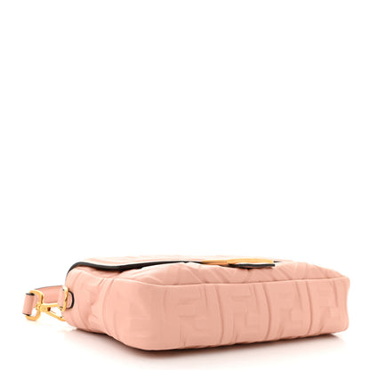 Fendi Nappa FF 1974 Embossed Baguette Baby Pink 4 of 10