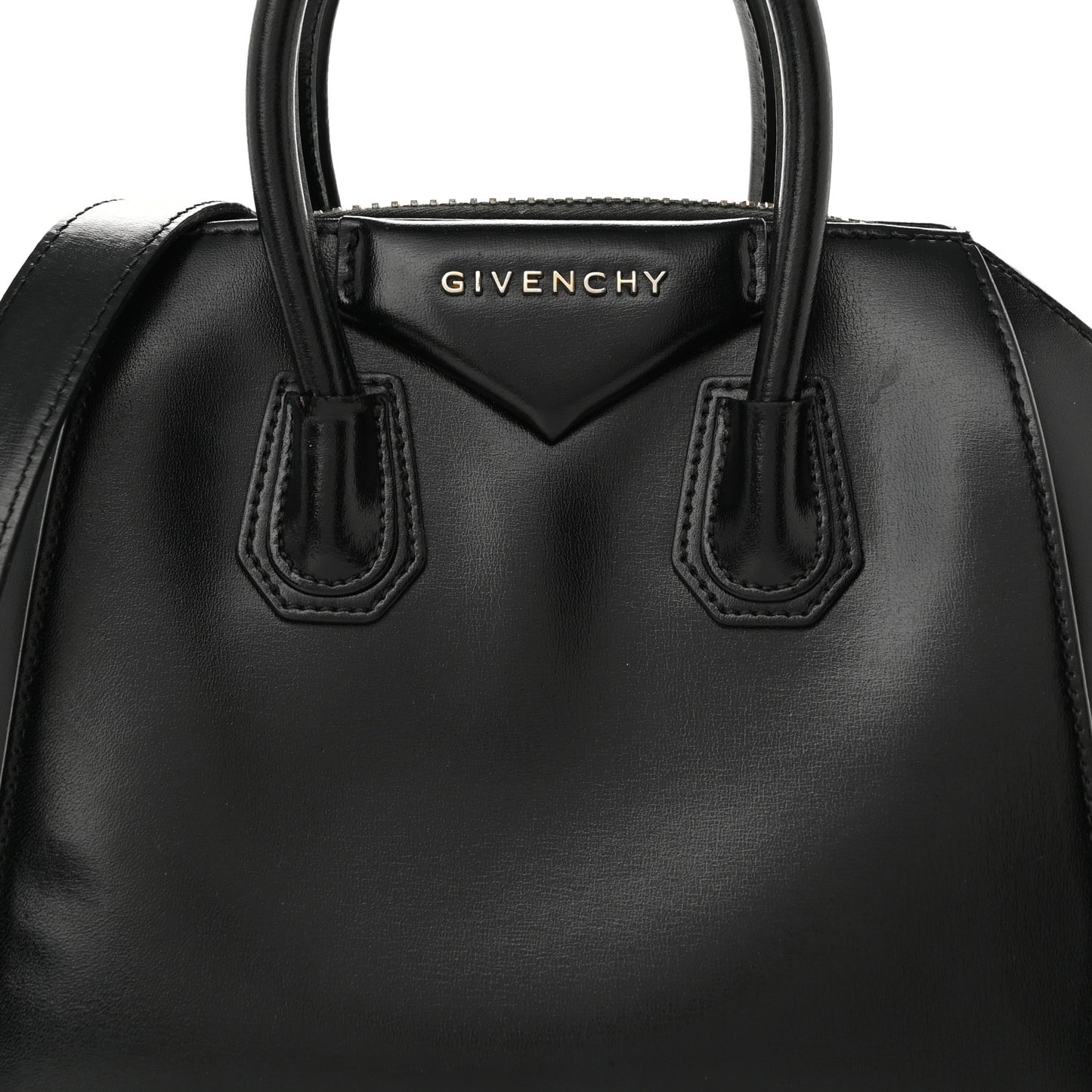 Shiny Lord Calfskin Mini Antigona Black