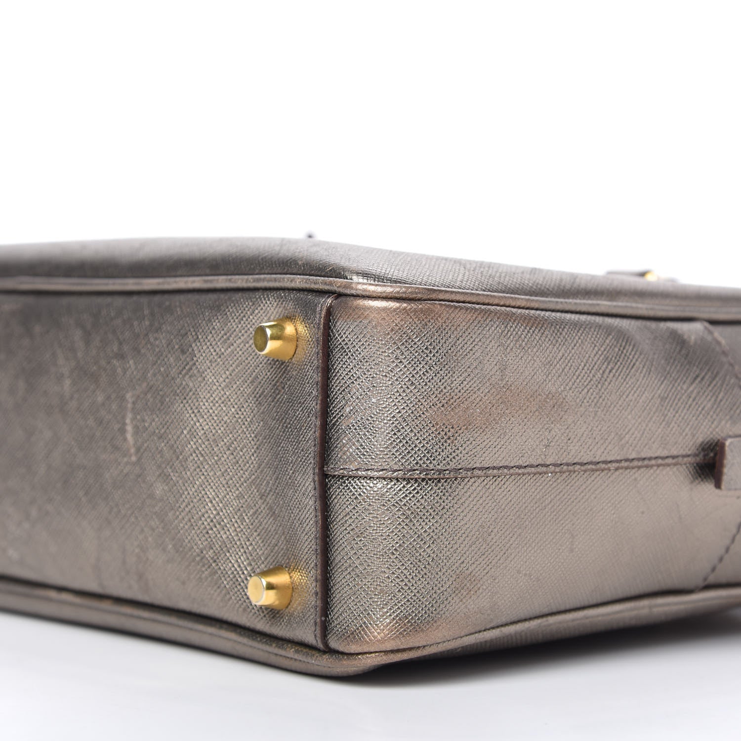 Prada Metallic Saffiano Sport Bauletto Pirite 7 of 10