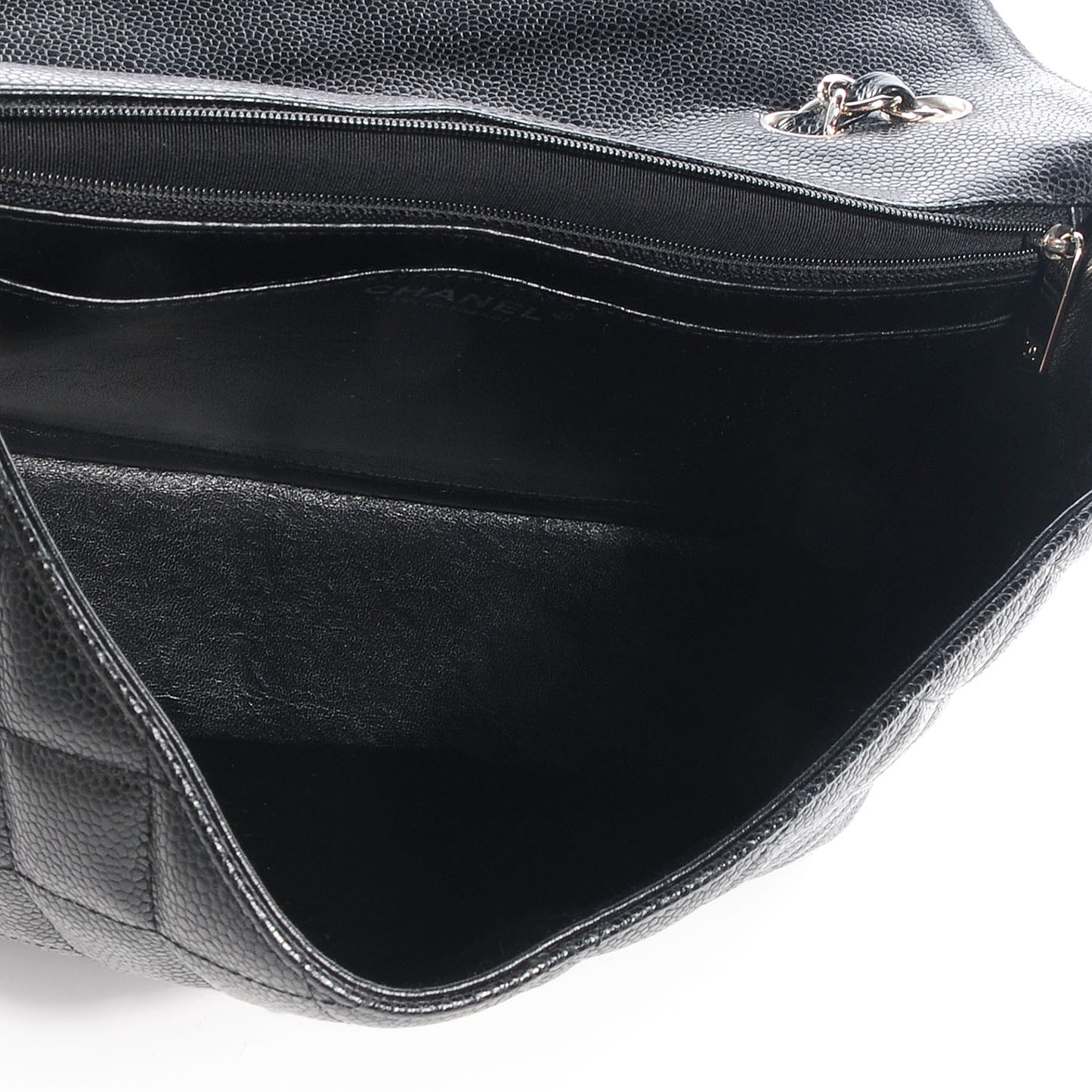 Caviar Jumbo Single Flap Black