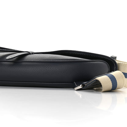 Christian Dior Grained Calfskin Kim Jones Saddle Bag Navy Blue 10 of 10