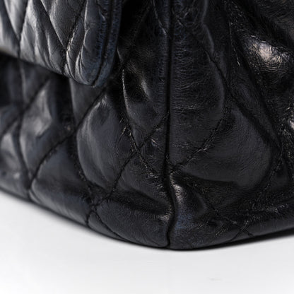 Chanel Glazed Aged Calfskin Quilted 2.55 Reissue 227 Flap Dark Navy 17 of 18