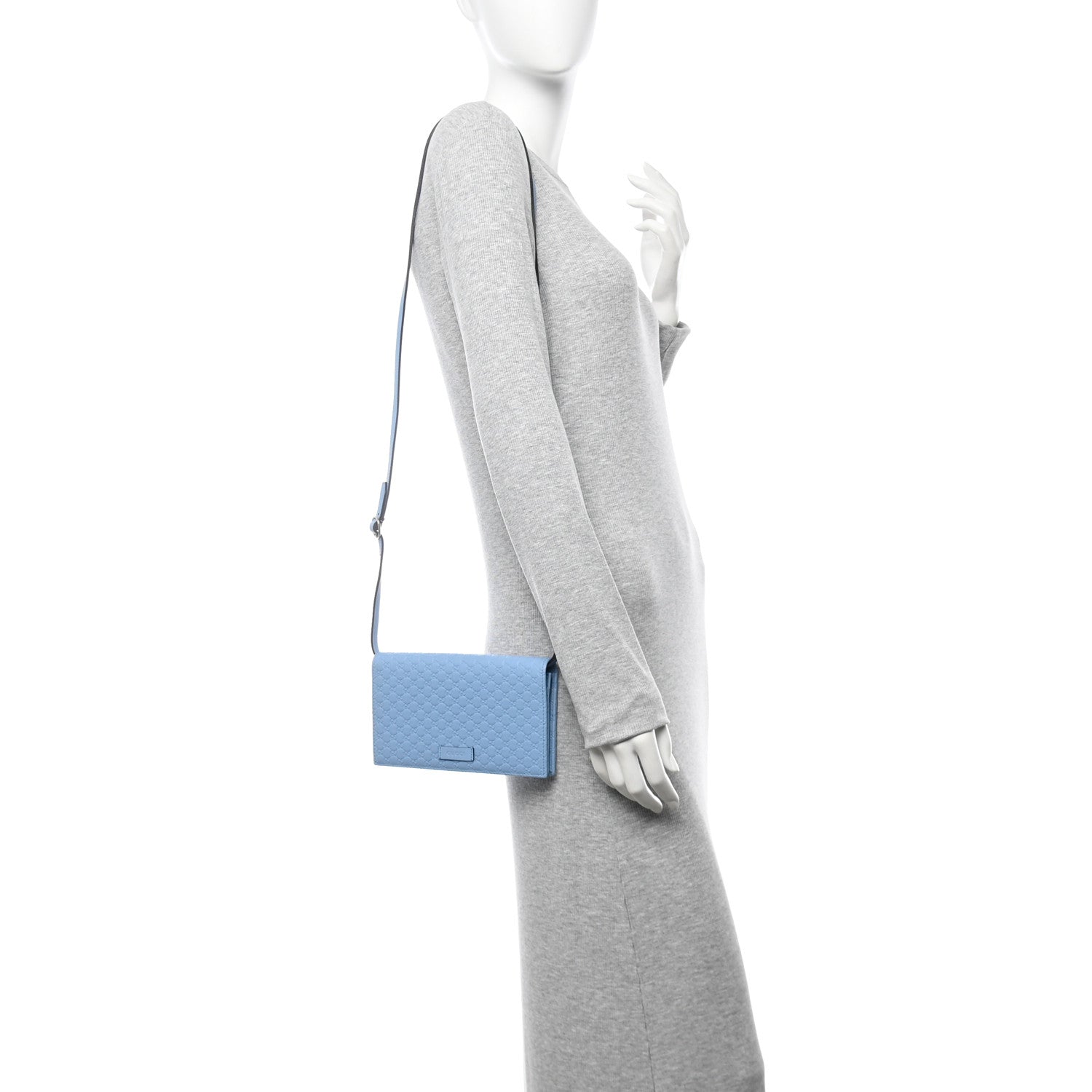Gucci Microguccissima Crossbody Wallet Mineral Blue 2 of 9