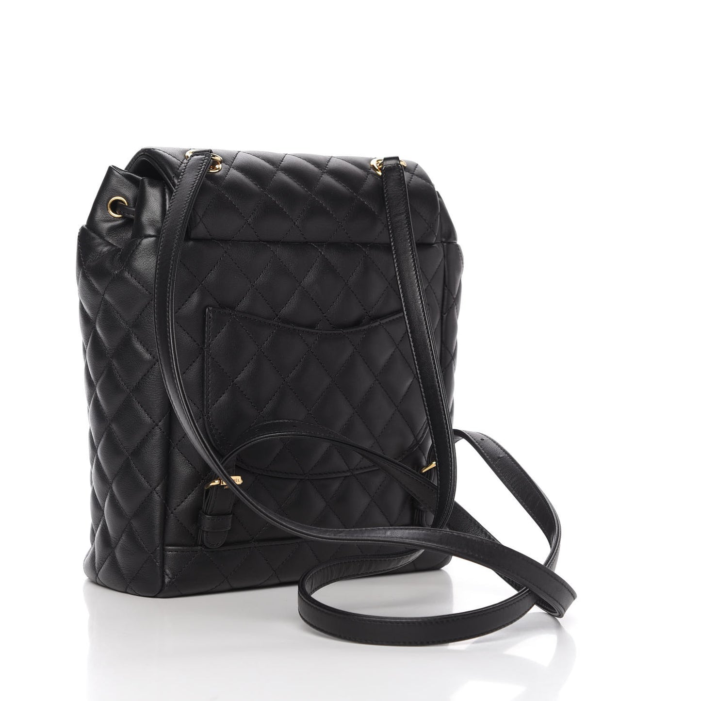 Lambskin Quilted Small Urban Spirit Backpack Black