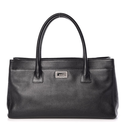 Chanel Calfskin Mademoiselle Lock Cerf Shopper Tote Black 1 of 12