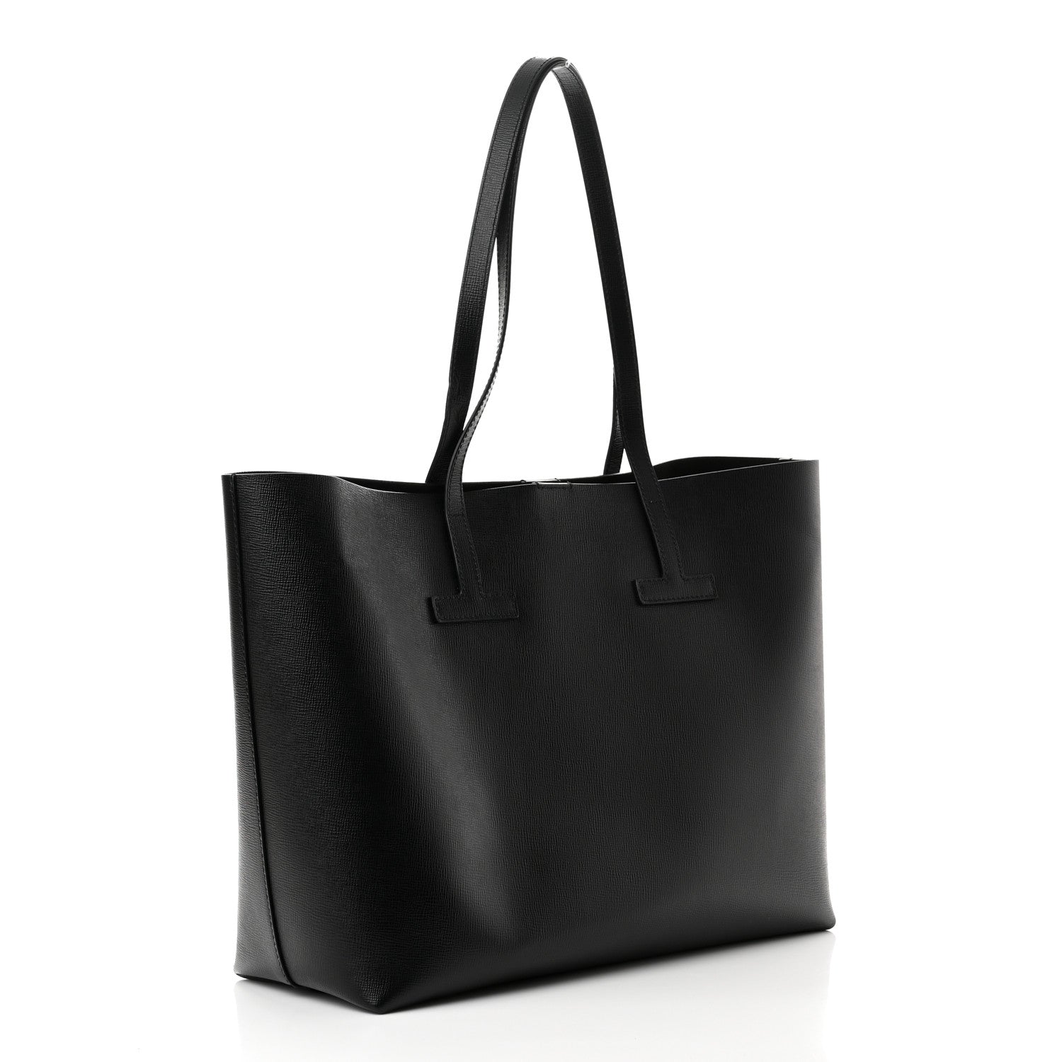 Tom Ford Grained Calfskin Small T Tote Black 2 of 8