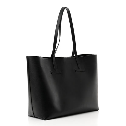 Tom Ford Grained Calfskin Small T Tote Black 2 of 8