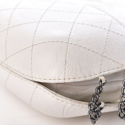 Chanel Aged Calfskin Quilted Small Gabrielle Bucket White 10 of 11
