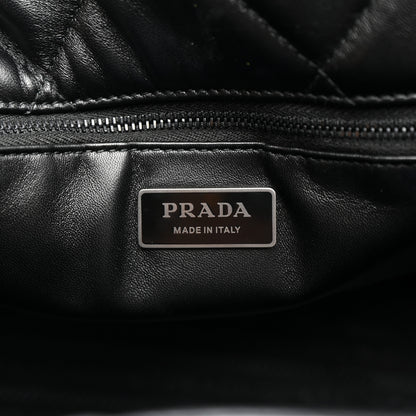 Prada Nappa Stitched Monochrome Chain Tote Bag Black 6 of 10