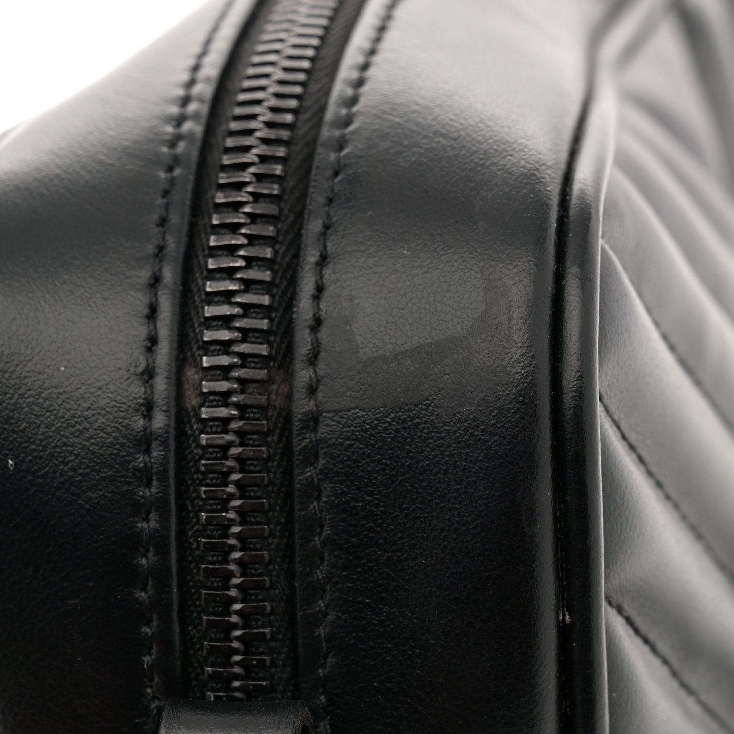 Calfskin Matelasse Monogram Monochrome Lou Camera Bag Black