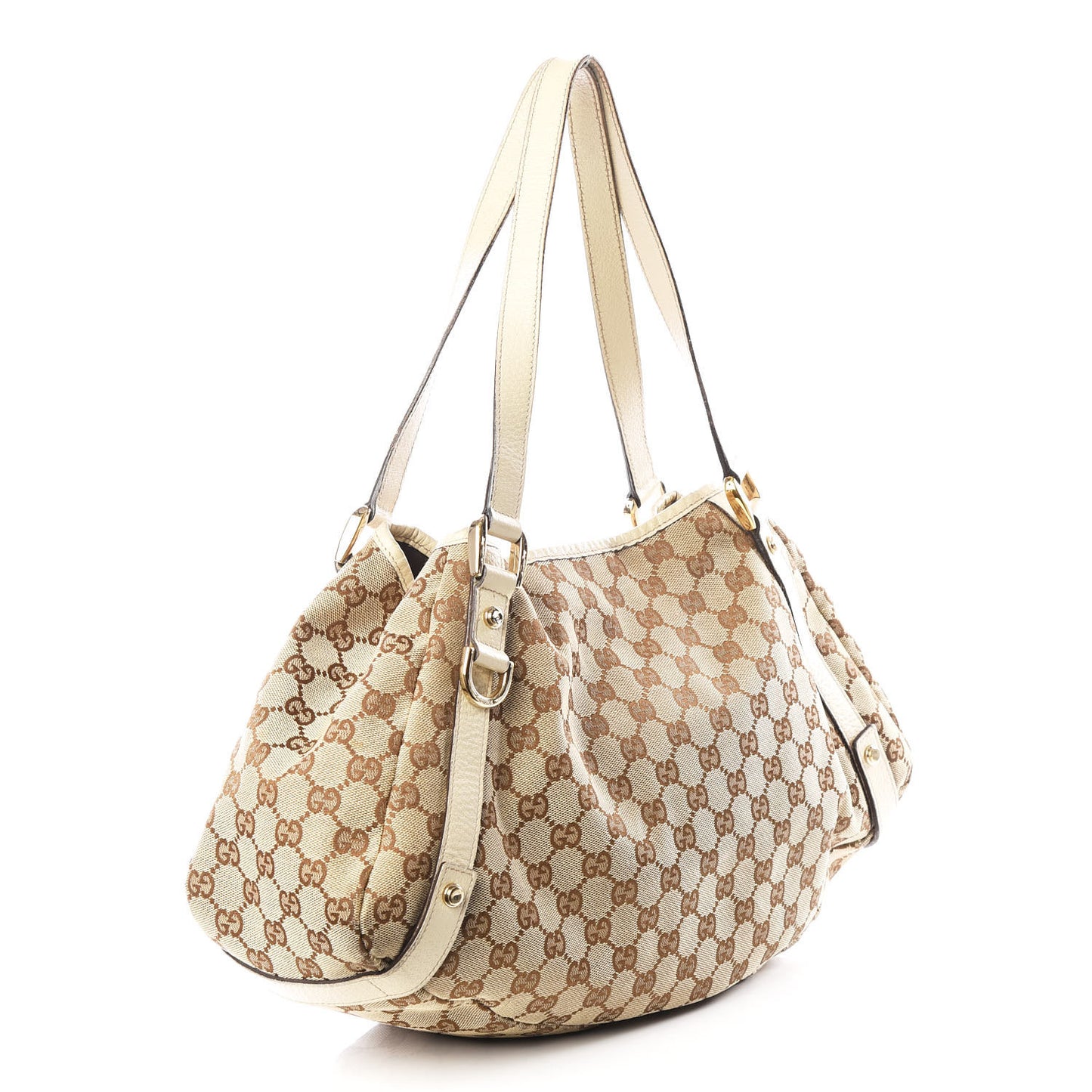 Monogram Medium Abbey Shoulder Bag Off White