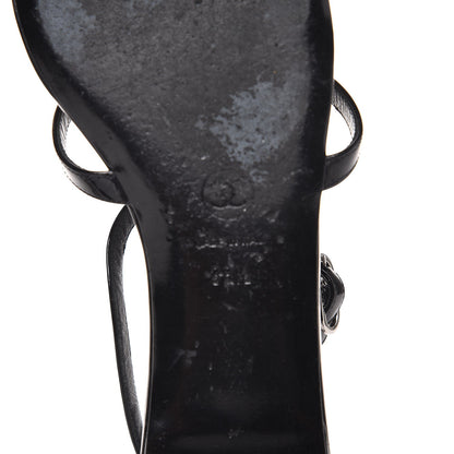 Chanel Patent Crystal Embellished Sandals 38.5 Black 8 of 14