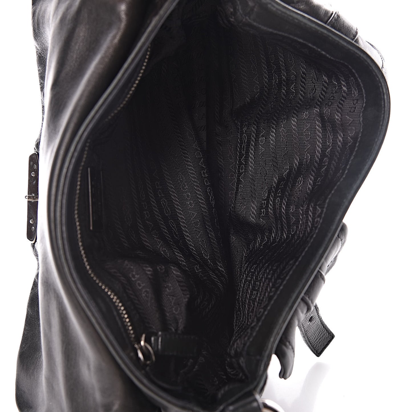 Royal Calf Easy Foldover Pushlock Flap Shoulder Bag Black