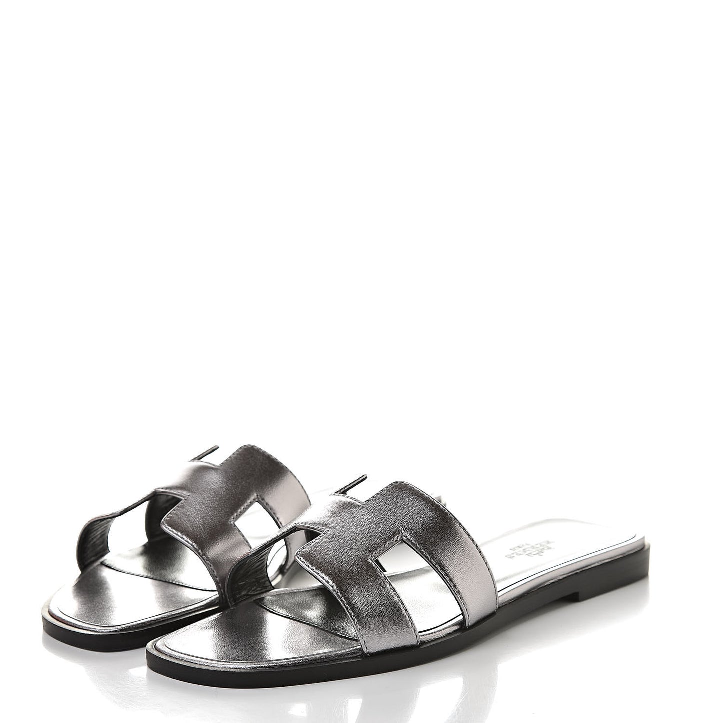 Metallic Nappa Oran Sandals 36 Argent