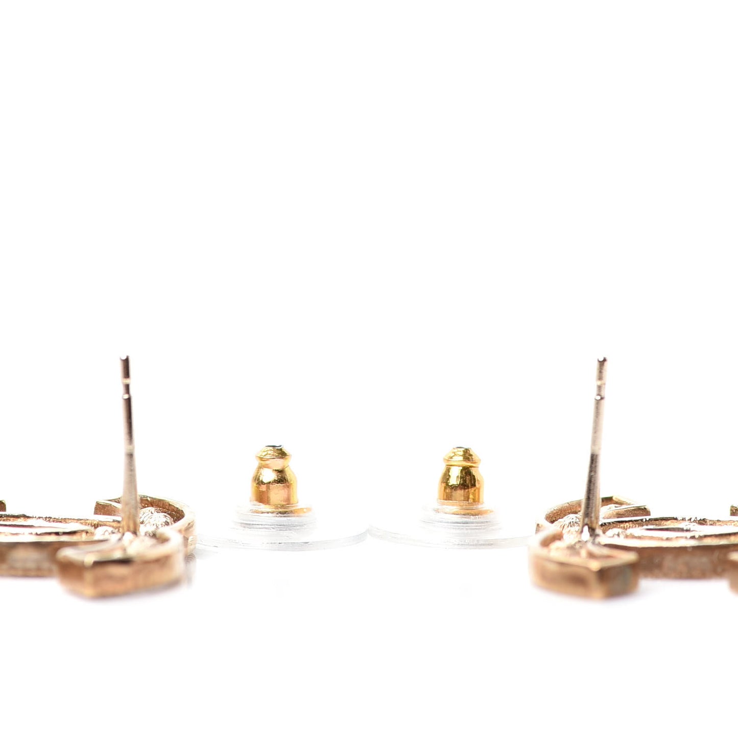 Pearl Crystal Sparkling Pearls CC Earrings Light Gold