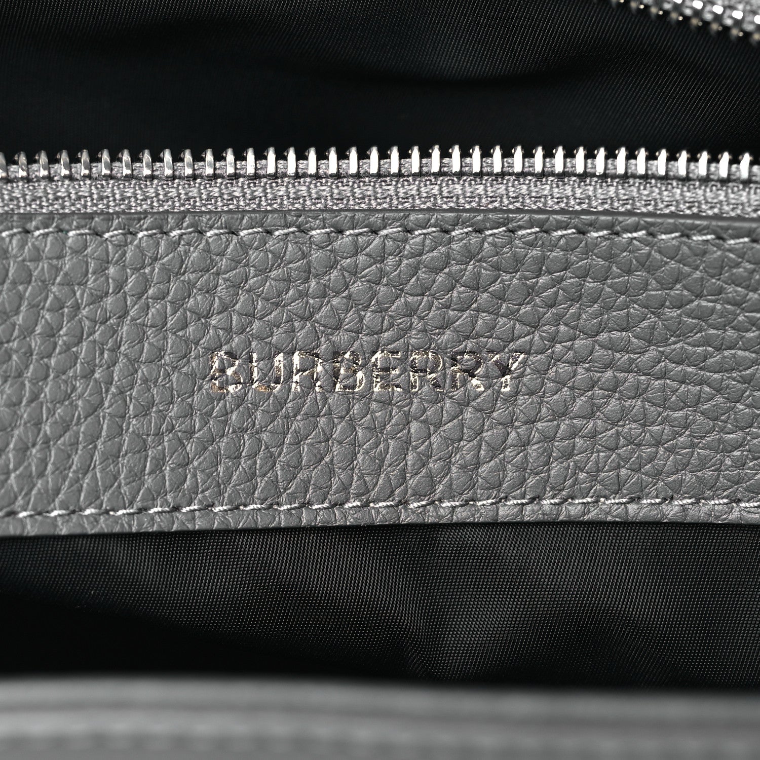 Burberry Calfskin Logo Messenger Charcoal Grey 6 of 9