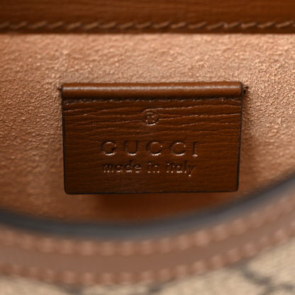 Gucci GG Supreme Monogram Mini Horsebit 1955 Crossbody Bag Beige Brown Sugar 6 of 10