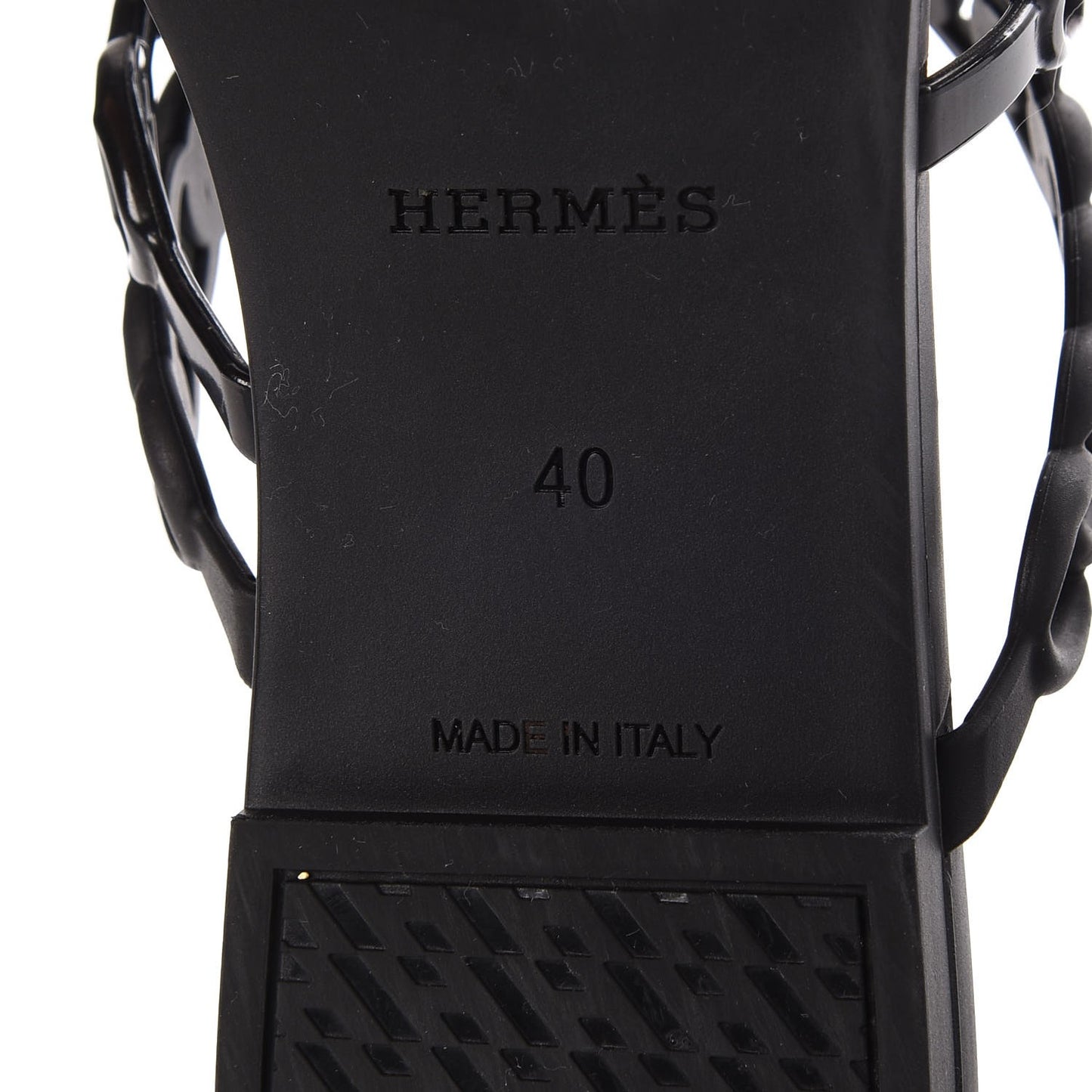 Rubber Chaine d'Ancre Nude Sandals 40 Black