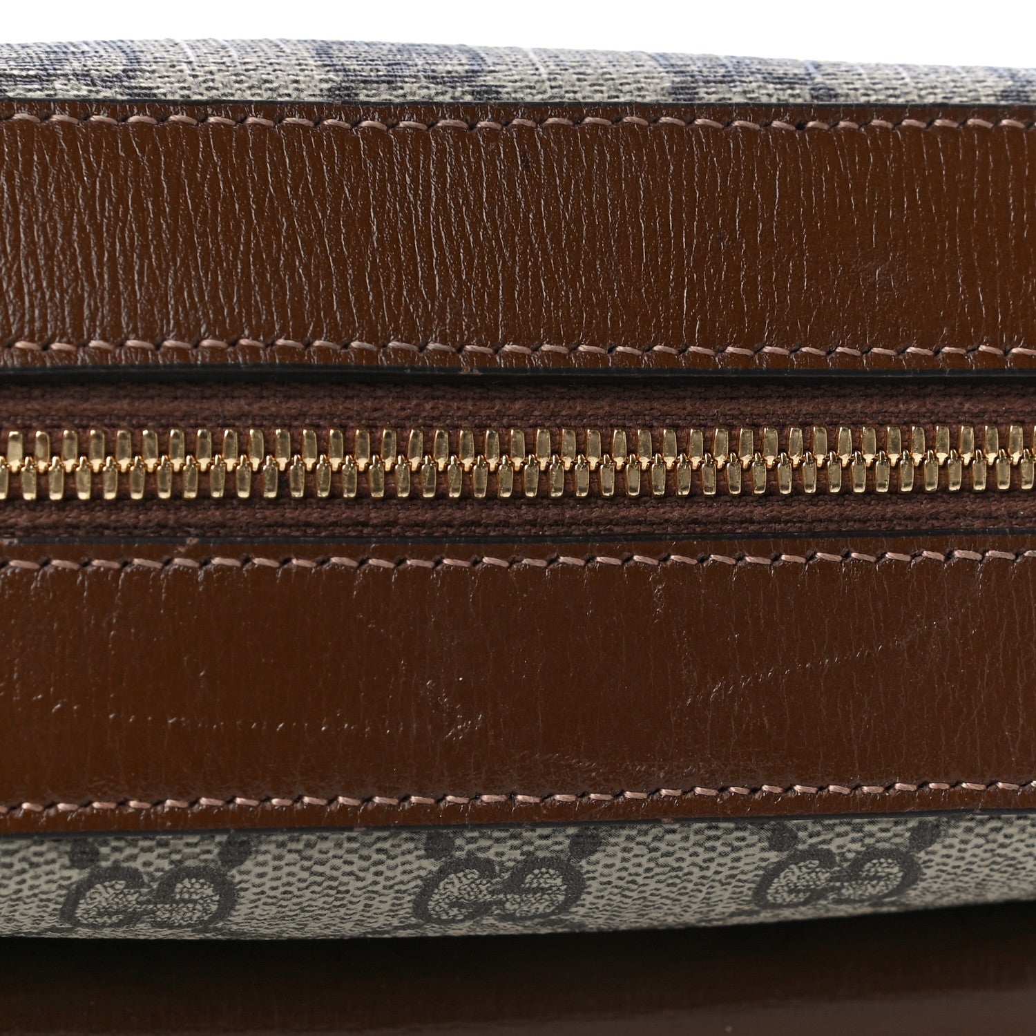 Gucci GG Supreme Monogram Small Horsebit 1955 Shoulder Bag Beige Brown Sugar 15 of 22