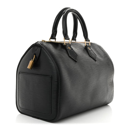 Louis Vuitton Epi Speedy 25 Black 3 of 14