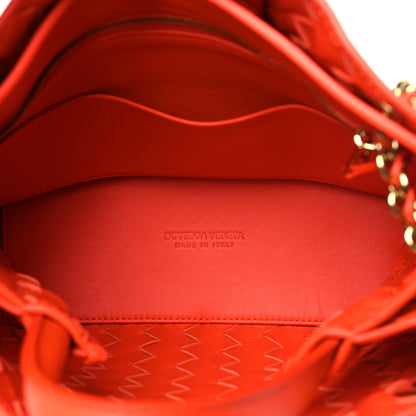 Bottega Veneta Nappa Intrecciato Small Andiamo With Chain Shoulder Bag Orange 5 of 9