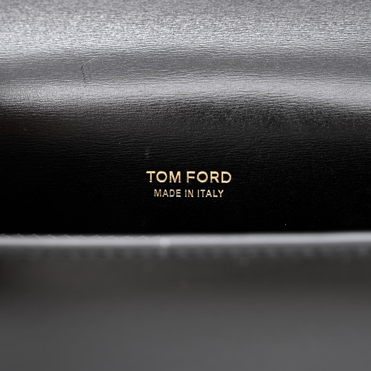 Tom Ford Palmellato Calfskin TF Chain Shoulder Bag Black 6 of 12