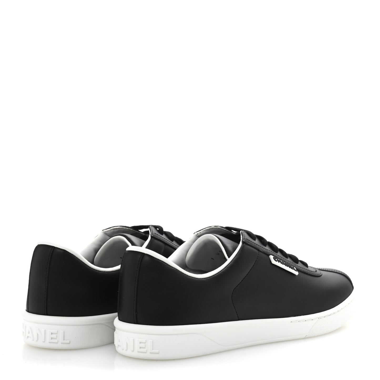 Calfskin CC Womens Sneakers 38.5 Black