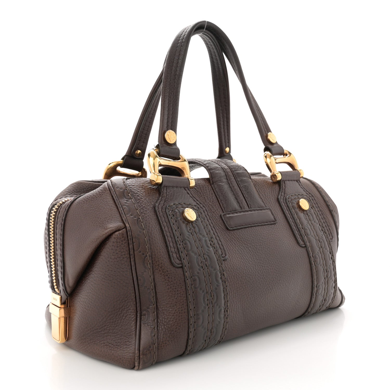 Gucci Guccissima Aviatrix Medium Boston Chocolate 3 of 13