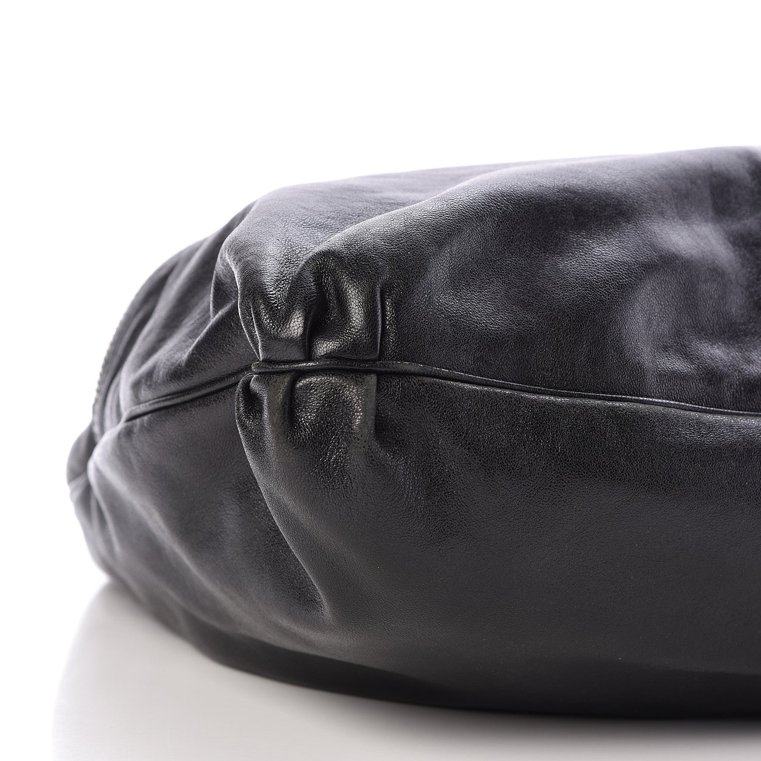 Fendi Sheepskin Zipper Hobo Black 9 of 10