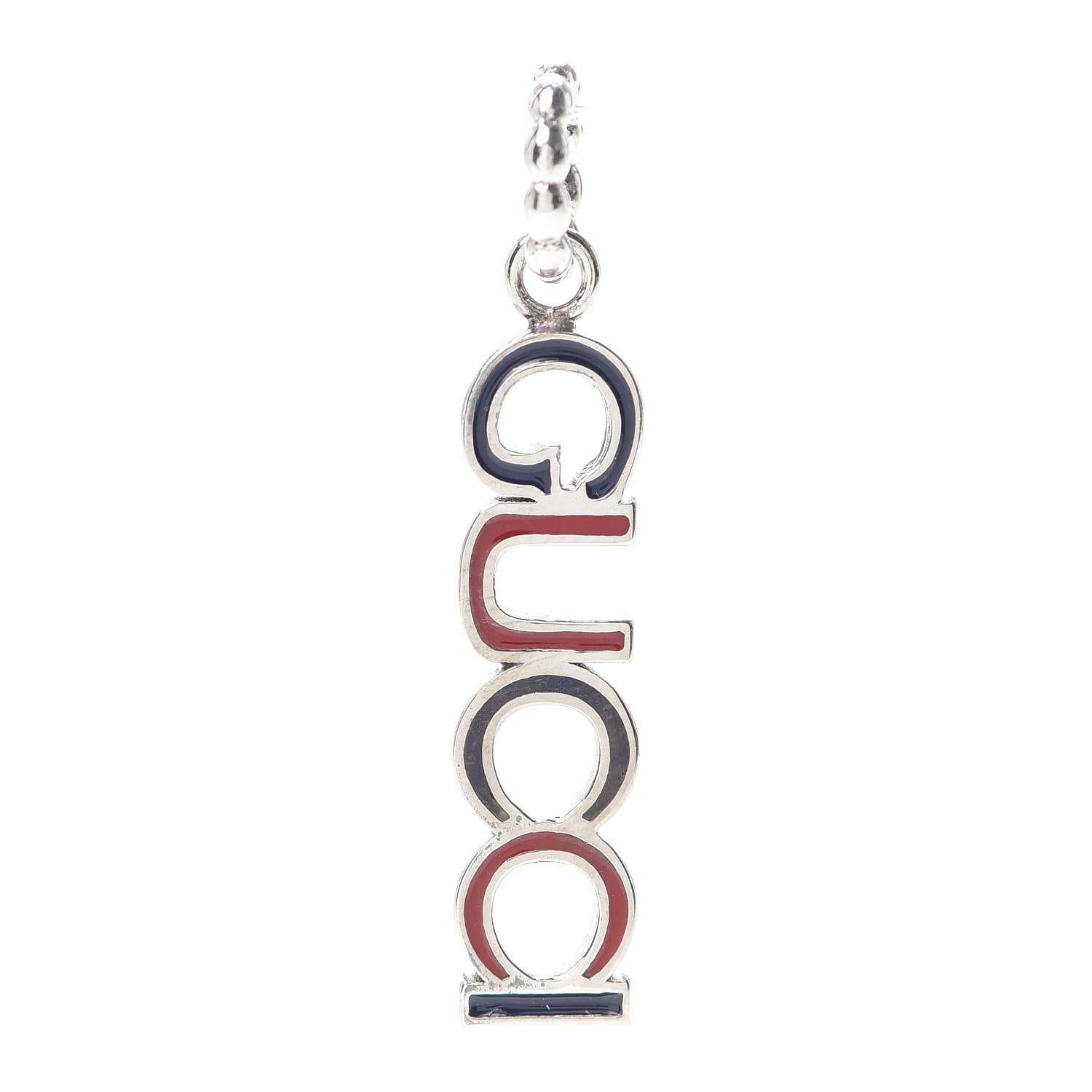 Gucci Sterling Silver Enamel Charm Black Red 1 of 4