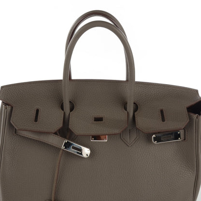 Hermes Taurillon Clemence Birkin 35 Etain 2 of 21