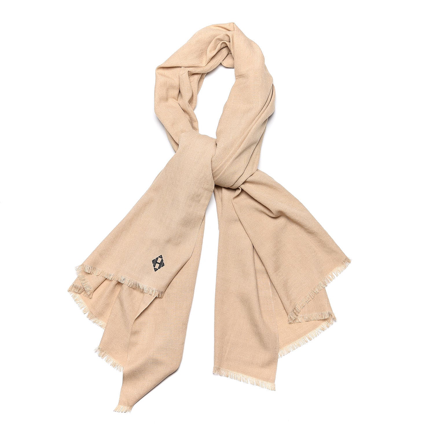Hermes Silk Stole Camel Dore 1 of 6