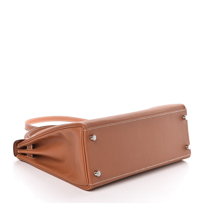 Hermes Evercolor Verso Kelly Retourne 32 Gold Rose Azalee 6 of 41