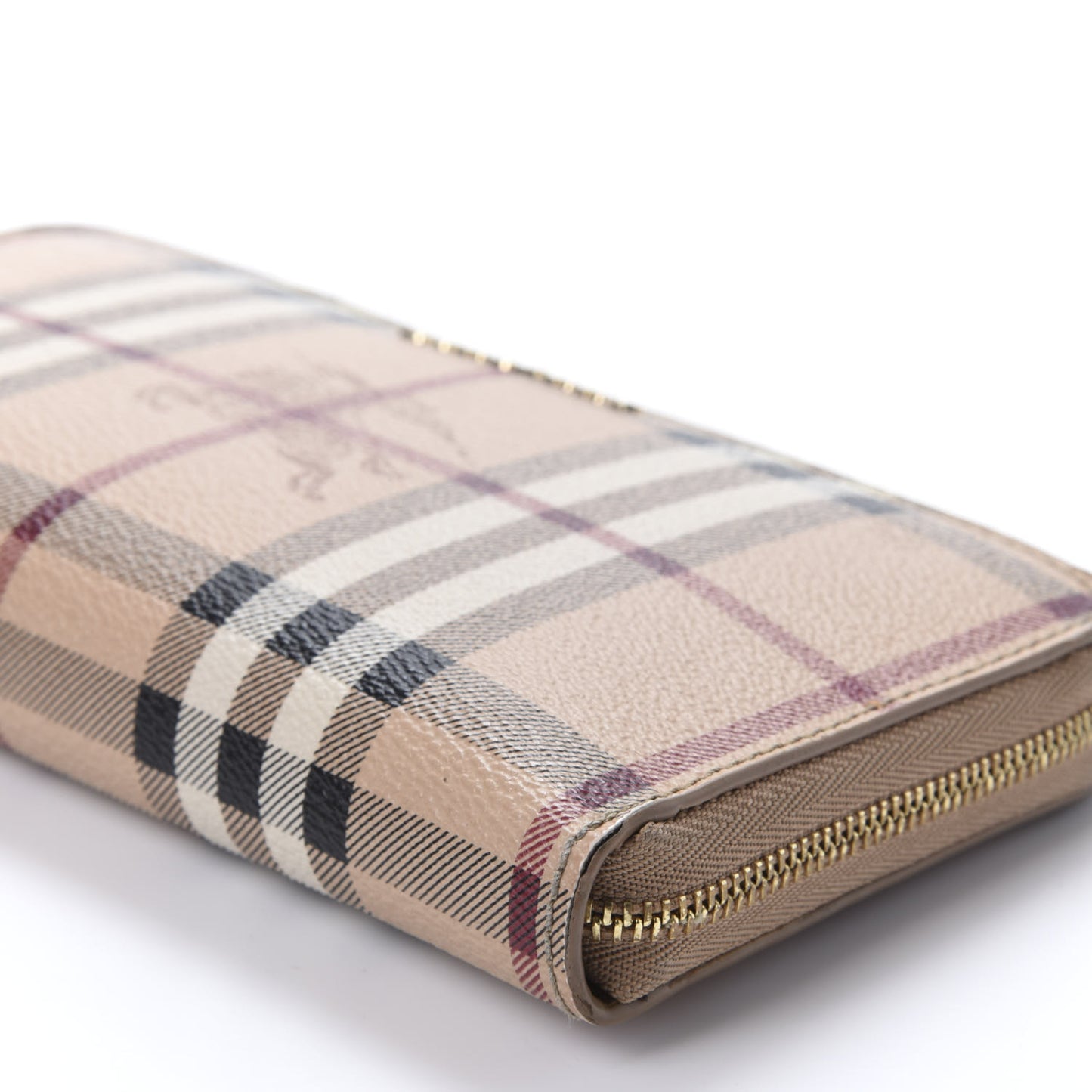Haymarket Check Large Ziggy Zip Around Wallet Dusty Pink