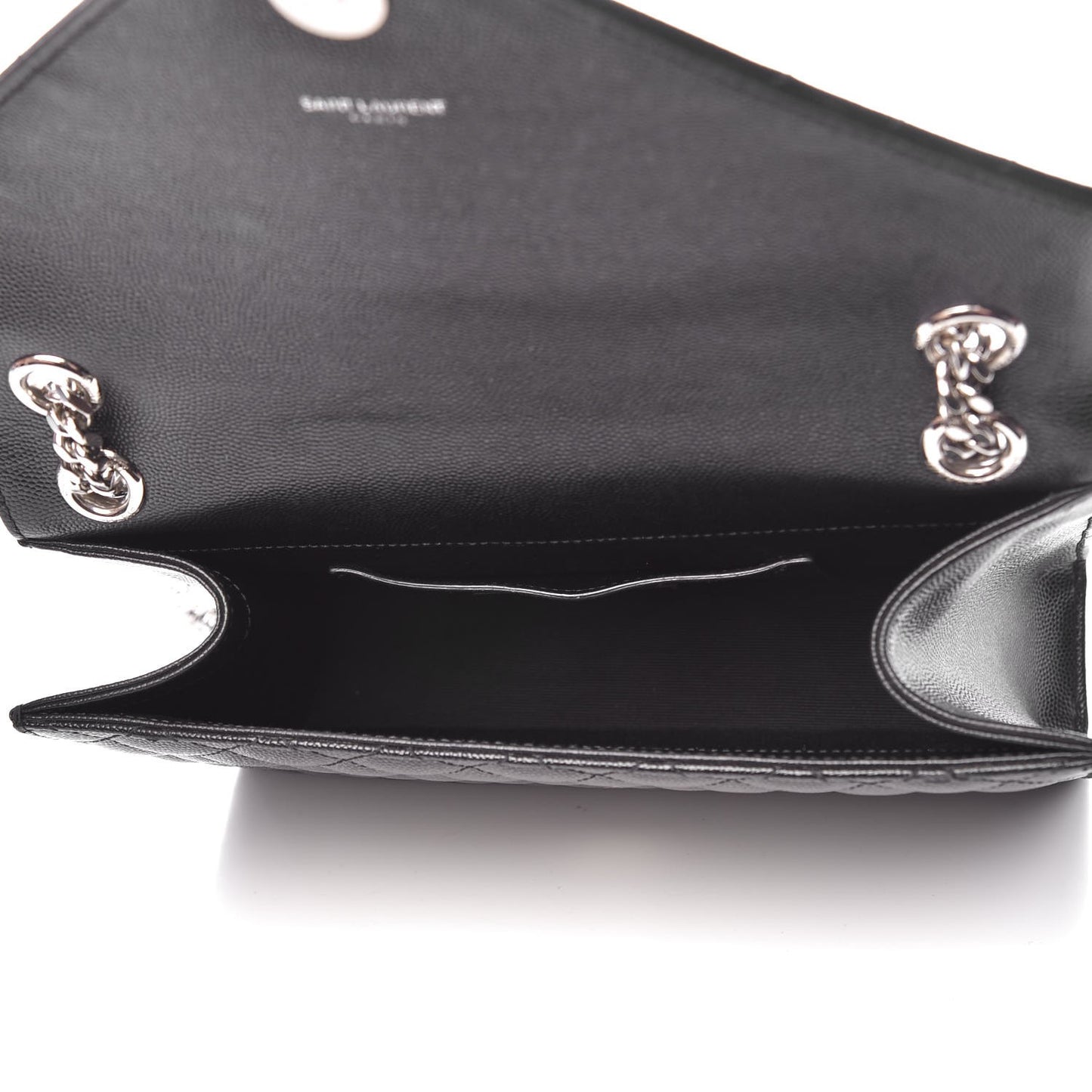 Grain De Poudre Textured Mixed Matelasse Triquilt Medium Monogram Satchel Black
