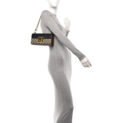 Gucci GG Supreme Monogram Calfskin Padlock Mini Shoulder Bag Beige Ebony 2 of 10