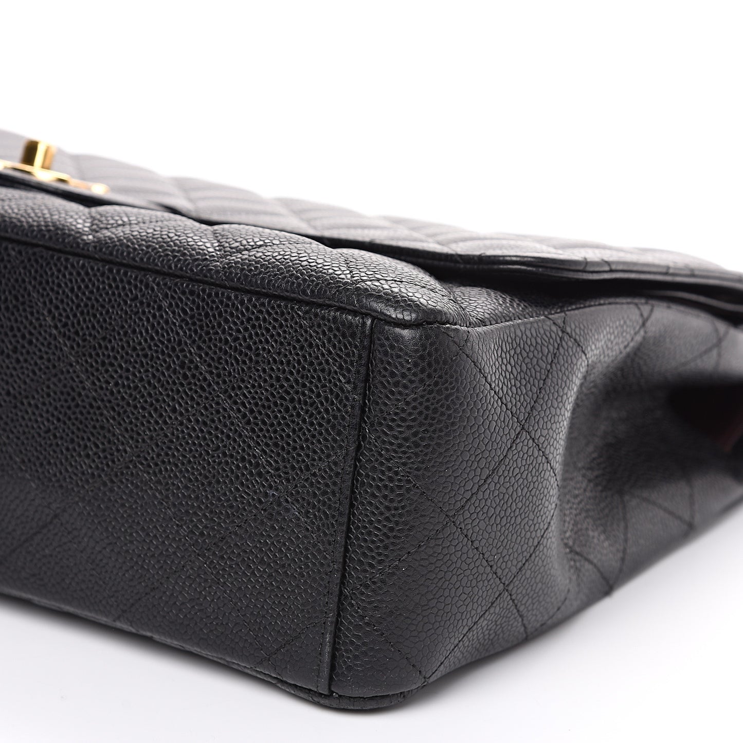 Caviar Quilted Maxi Double Flap Black