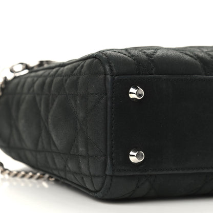 Christian Dior Metallic Calfskin Cannage Mini Lady Dior Black 7 of 8