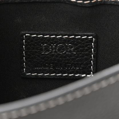 Christian Dior X KAWS Grained Calfskin Saddle Pouch Black 6 of 9