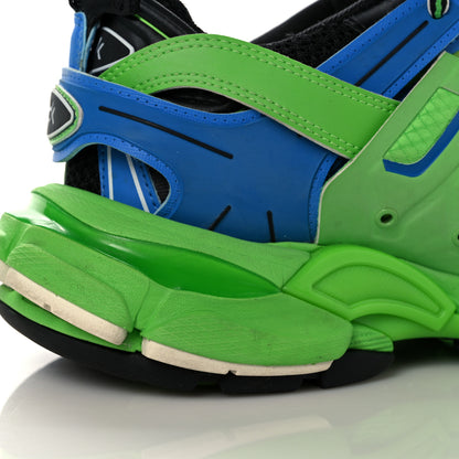 Balenciaga Mesh Nylon Metallic Fabric Womens Track Sneakers 39 Blue Green 10 of 12