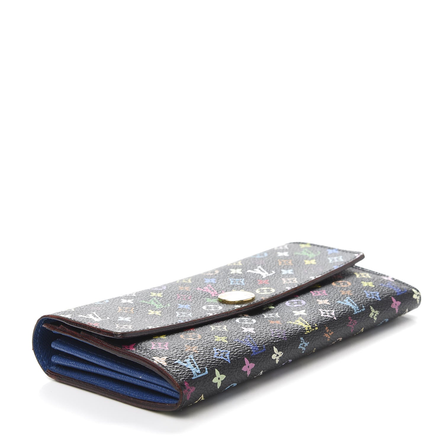 Louis Vuitton Monogram Multicolor Sarah Wallet Black Bleuet 4 of 10