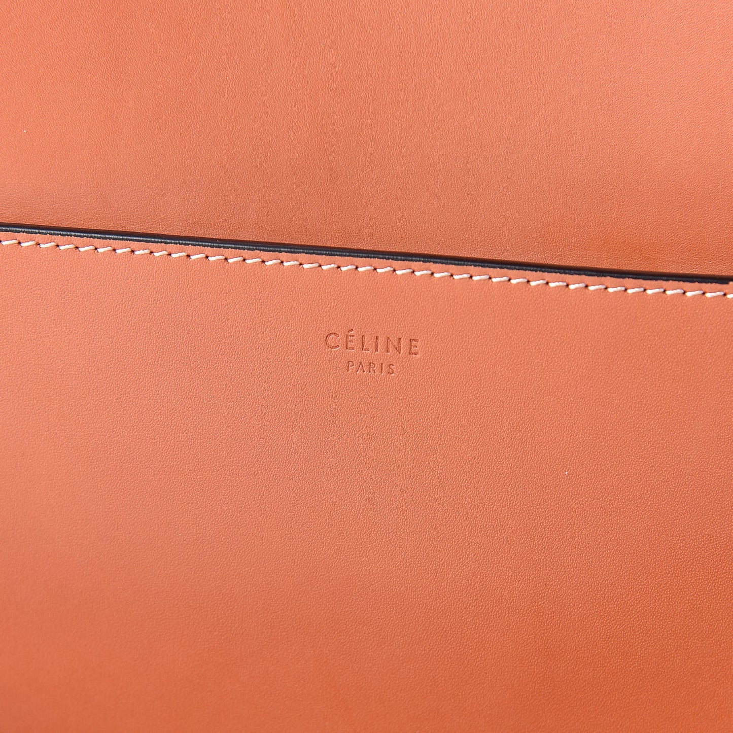 Natural Calfskin Sangle Bucket Bag Terracotta