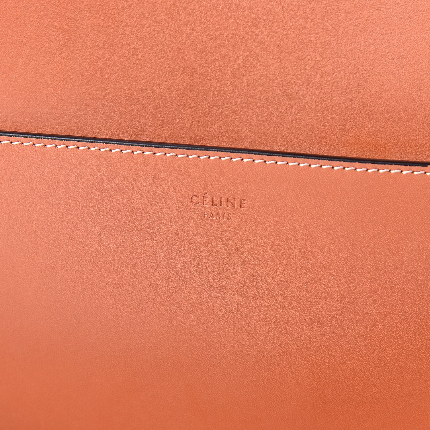 Celine Natural Calfskin Sangle Bucket Bag Terracotta 7 of 12