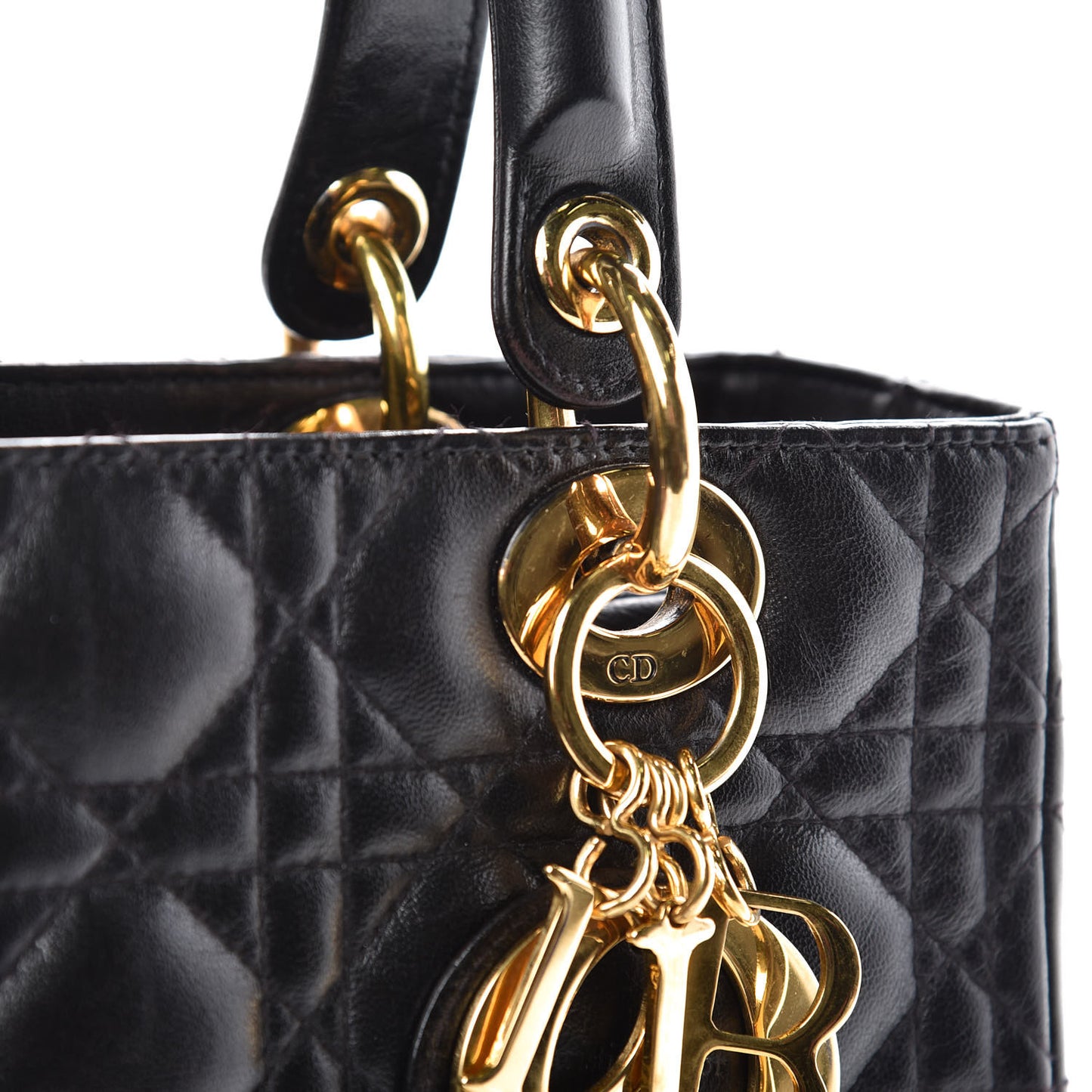 Lambskin Cannage Medium Lady Dior Black