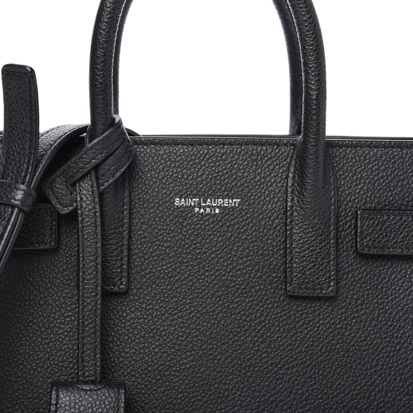 Grained Calfskin Nano Sac De Jour Black
