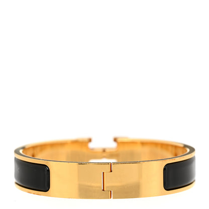 Hermes Enamel Narrow Clic Clac H Bracelet PM Black 3 of 5